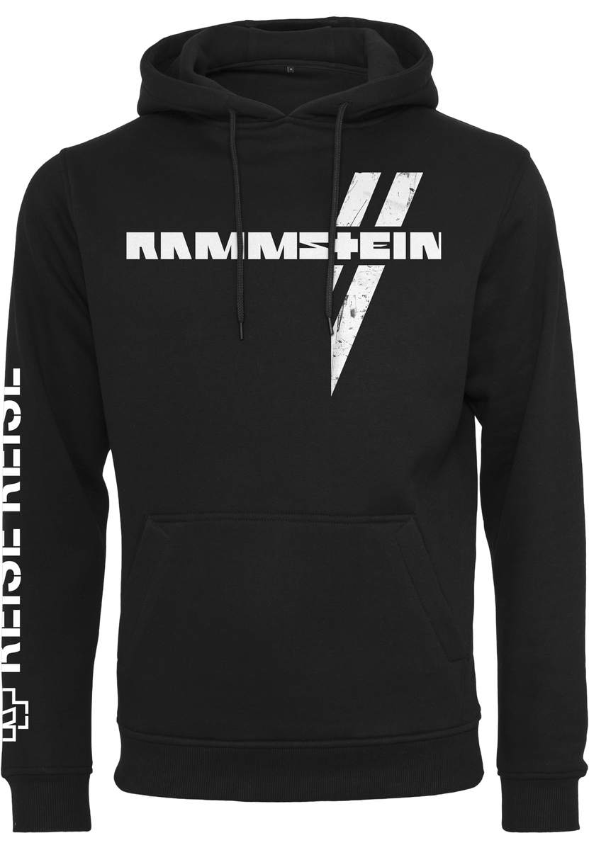 men's hoodie Rammstein - Weißes Kreuz - black - RS018 - Metalshop.us