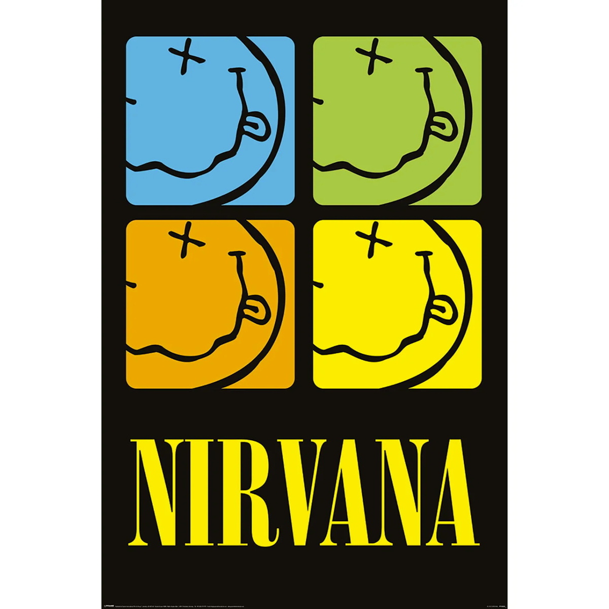NIRVANA Poster - Happy Face SQUARES