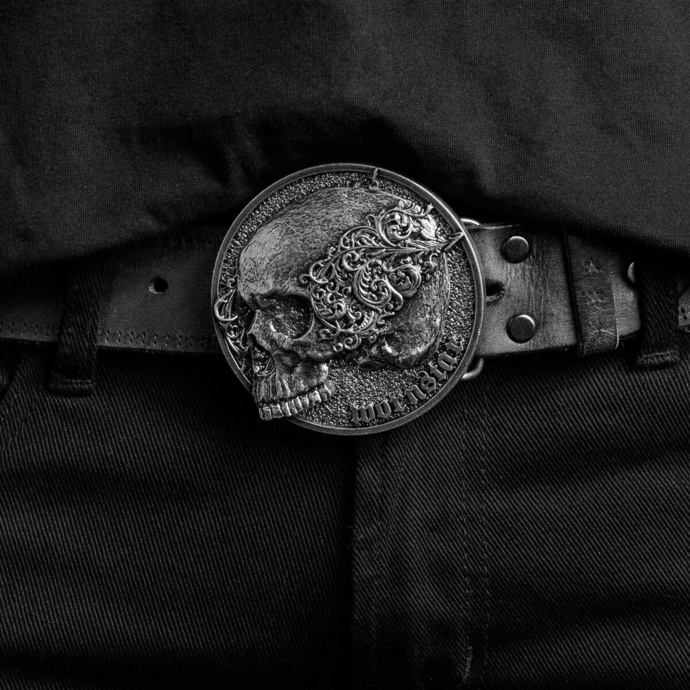 ★韓国人気★BADBLOOD★Calfskin buckle belt BADBLOOD☆韓国人気 Western Buckle Chain Card Holder - Black