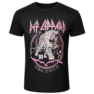 men's t-shirt Def Leppard - USA Tour 1983 - Black, NNM, Def Leppard