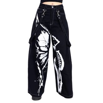 women's trousers - baggy HEARTLESS - PIXIE DUST - BLACK, HEARTLESS