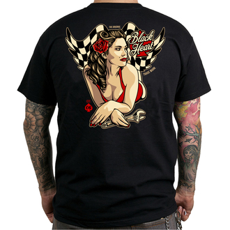 men's t-shirt BLACK HEART - HOT ROD ANGEL - BLACK - 9493