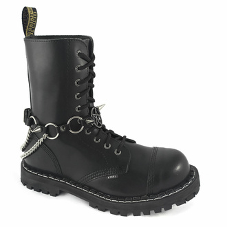 Pentagram Rings Boot Strap, LEATHER & STEEL FASHION