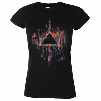 Women's t-shirt Pink Floyd - DSOTM Pink Splatter - BLACK - ROCK OFF, ROCK OFF, Pink Floyd