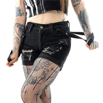 Women's Shorts (jeans) VIXXSIN - UNDEAD - BLACK STONEWASH - SH-UND-BST-1