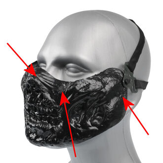 mask POIZEN INDUSTRIES - Zombie - Black - DAMAGED - MY1190