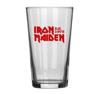 IRON MAIDEN glass - EST 1975 - RAZAMATAZ, RAZAMATAZ, Iron Maiden