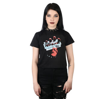 women's t-shirt (crop top) Judas Priest - British Steel - ROCK OFF - JPCT01LB